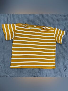 Old Navy Sunday Sleep Striped Yellow & White Women’s Tee
